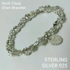 STERLING SV925 HOOK CLASP CHARM BRACELET