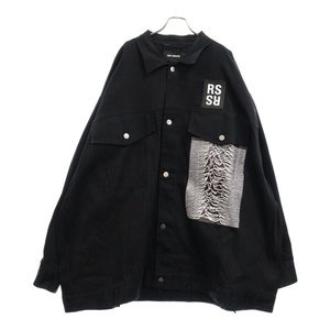 RAF SIMONS ラフシモンズ JOY DIVISION DENIM JACKET オーバーサイズ デニムジャケット ブラック 181-723