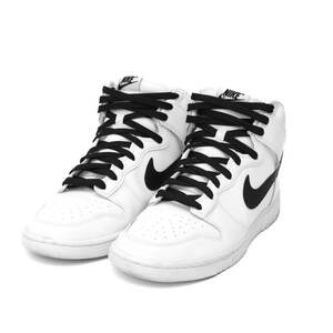 ナイキ DUNK HI RETRO スニーカー 靴 ダンク ハイ レトロ 27.5 ハイカット レザー 本革 白 ホワイト white 黒 ブラック black NIKE