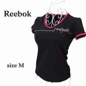 リーボック Reebok スポーツウエア Tシャツ 半袖 カットソー M 黒 女性用