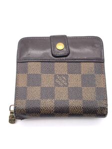 ルイヴィトン LOUIS VUITTON ダミエ コンパクトジップ 二つ折り財布 ユニセックス