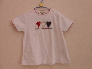 ●子供女の子用/OSHKOSH/半袖Tシャツ/文字入/ホワイト/90