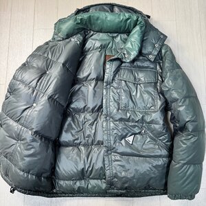 美品/表記1 M-L相当★モンクレール/MONCLER カラコルム フーデット ダウンジャケット アウター 軽量極暖 肉厚 茶タグ メンズ カーキ