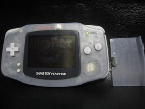 ★☆ゲームボーイアドバンス AGB-001 クリアー バックライト切れ・かなりの液晶焼けあり 中古品☆★