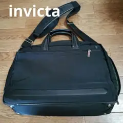 invicta ビジネスバッグ 　パソコンバッグ　マチ付き　ブラック