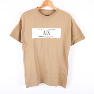 アルマーニエクスチェンジ Tシャツ 半袖 ロゴ コットン100％ トップス メンズ XSサイズ カーキ ARMANI EXCHANGE