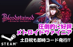 ★Steamコード・キー】Bloodstained: Ritual of the Night ブラッドステインド 日本語対応 PCゲーム 土日祝も対応!!