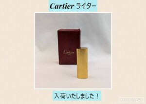 Cartier カルティエ ライター オーバル ブランド 高級 火花なし ゴールド 喫煙グッズ 喫煙具 ケース付き 29j-7-3