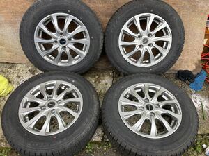 BALMINUM 14インチ 5.5J PCD100 4穴 ET45 ダンロップ WINTERMAXX03!!! 175/70R14 20年製 4本