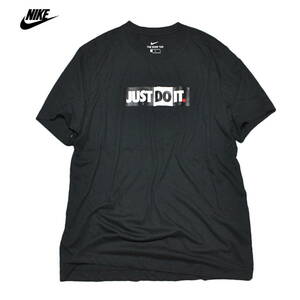 【新品】ナイキ JDI バンパー 半袖 Tシャツ【010：黒】L NIKE トレーニング ジム コットン ボックス ロゴ T