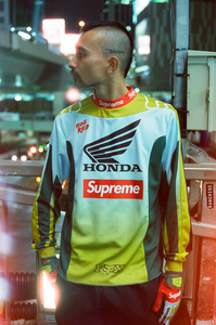 希少★新品本物【赤★L】★Honda Fox Racing Moto Jersey Top ホンダフォックスレーシング ジャージ 正規店購入 シュプリーム 限定 Supreme