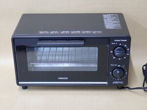 ●MMT● 【デモ品訳あり:上部熱源温まらず】　2枚焼 温度調節 タイマー 1200W 受皿付 カーボン オーブントースター YT.SC-C.120(B)(SSE-22)