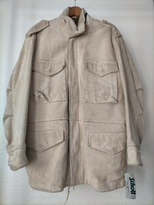 希少 新品 デッドストック 90s USA製 ビンテージ Schott ショット 牛革 スウェードレザー M-65 フィールドジャケット ライナー付き size-42