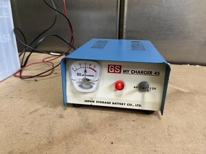 ○ GS 日本電池 小型充電器 My CHAGER 4S 12V / 6V / 対応 マイチャージャー バッテリー充電器 稼働確認済 中古品 ①