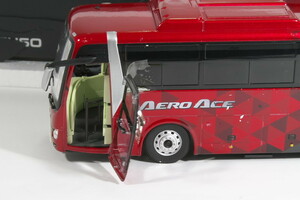 訳アリ　ATLAS 1/43 三菱 ふそう エアロエース バス レッド ATLAS 1/43 MITSUBISHI FUSO AERO ACE BUS RED　A