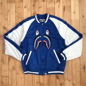 SHARK スカジャン Lサイズ bomber jacket a bathing ape BAPE エイプ ベイプ アベイシングエイプ ジャケット スタジャン varsity WGM 6853