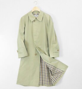 Aquascutum ◆ バルマカーン ロングコート カーキ 玉虫カラー *英国製* コットン ステンカラーコート アクアスキュータム ◆2953/ES22