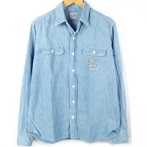 ■STANDARD CALIFORNIA スタンダードカリフォルニア / CHAMBRAY WORK SHIRT 日本製 メンズ / インディゴ シャンブレー ワークシャツ size M