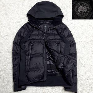 極美品 M カナダグース ハイブリッジ サットン パーカ ダウン ジャケット 黒 ハイネック CANADA GOOSE HYBRIDGE SUTTON PARKA 