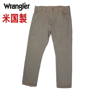 ラングラー Wrangler 米国製 13MWZ カーボーイカット ジーンズ W40L34 カーキ MADE IN THE USA