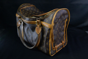 GX361 ルイヴィトン Louis Vuitton モノグラム バッグ ペットキャリー ペット用 犬猫