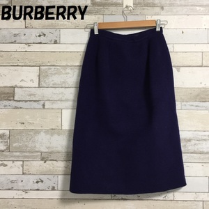 【人気】BURBERRY/バーバリー ウール コクーンスカート ネイビー サイズ9AR/A2025