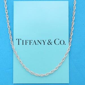 【送料無料】 美品 Tiffany&Co. ティファニー ミディアム スクリュー チェーン シルバー ネックレス 46cm SV925 ツイスト RP80