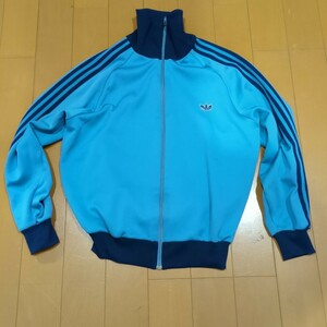 adidas アディダス トラックジャケット ビンテージ デサント ジャージ 水色サイズ4号 80s