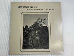 【LP/レコード】Led Zeppelin　レッドツェッペリン　IV Studio Rehersals January 1971