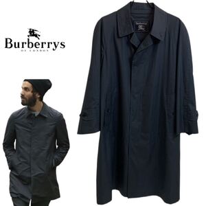 BURBERRYS VINTAGE バーバリー ヴィンテージ 80s MADE IN JAPAN 日本製 スプリングコート 薄手ステンカラーコート チャコール系 アーカイブ