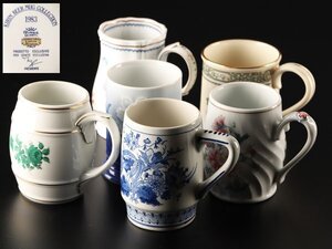 【琴》送料無料 キリンビアマグコレクション LENOX LIMOGES リチャードジノリなどビアマグ六点 TW424