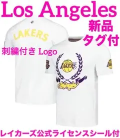 レイカーズ《NBA 全米バスケット協会の公認商品》Tシャツ　刺繍付き Logo