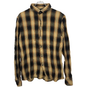 wjk ダヴルジェイケイ 24AW Twist Wrinkle Check チェックシャツ 4893 ch87e イエロー XL IT3CD67MSUXS