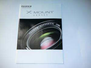 △【カタログ】FUJIFILM　 X MOUNT　LENSES　カタログ 　カメラ本体ではありません。２０１４．２　　３５Ｐ