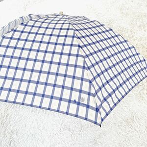 【美品】Aquascutum アクアスキュータム　折りたたみ傘　チェック柄　雨傘