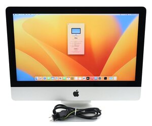 Apple iMac 21.5インチ Retina 4K 2017 Core i5-7500 3.4GHz 16GB 512GB(APPLE SSD) Radeon Pro 560 4096x2304ドット macOS Ventura