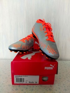 22.0cm★即決！PUMA プーマ one 4 Syn HG+Mid Jr サッカースパイク サッカーシューズ 靴 キッズ　ジュニアサイズ　