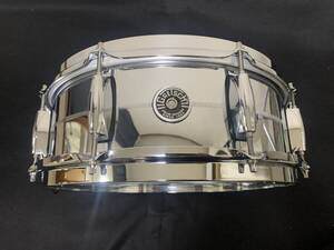 送料無料 状態良 GRETSCH BROOKLYN GB4160 Chrome Over BRASS 14×5 グレッチ ブルックリン ブラス スネア ドラム dw GB-4160