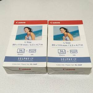 期限切れ　新品　未使用　純正　Canon キャノン　SELPHY セルフィー　カラー/インクペーパーセット　KL-36IP (Lサイズ36枚分) 2個セット