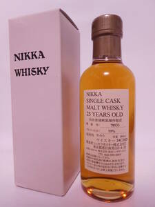 ★古酒☆ ニッカ 原酒　仙台宮城峡 蒸溜所限定 25年　180ml 59% ☆ NIKKA WHISKY MIYAGIKYO Single Cask 25 years old ☆