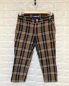 642■BURBERRY BLUE LABEL■クロップドパンツ/ブラウン/36