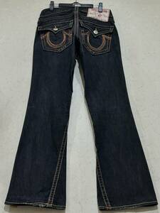 ※TRUE RELIGION トゥルーレリジョン JOEY BIGT レインボー デニムパンツ ブラック 米国製 29 　　　　 BJBD.I