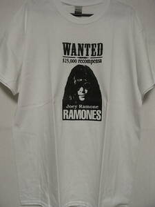 ラモーンズ★即決★新品バンドＴシャツ★RAMONES★JOEY RAMONE★ホワイトボディ×ブラックプリント★S/M/Lサイズ対応可能