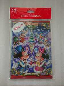 TDS★ディズニーシー クリスマス2013 クリアファイル 5枚セット ミッキー