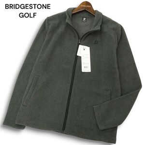 【新品 未使用】 BRIDGESTONE GOLF ブリヂストン ゴルフ 秋冬★ フリース ジャケット ブルゾン Sz.M メンズ グレー　C4T09793_A#N