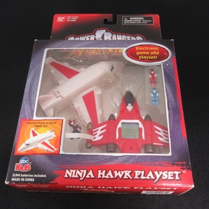 希少★LCDゲーム搭載 海外おもちゃ 『NINJA HAWK PLAYSET (パワーレンジャー ニンジャストーム)』 BANDAI ニンジャホーク スーパー戦隊