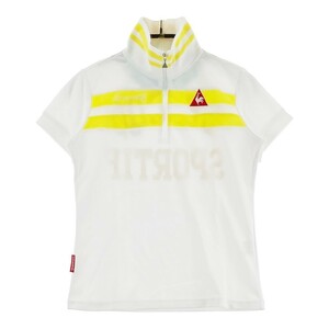 LECOQ GOLF ルコックゴルフ ハーフジップ 半袖Tシャツ ホワイト系 M [240101209550] ゴルフウェア レディース