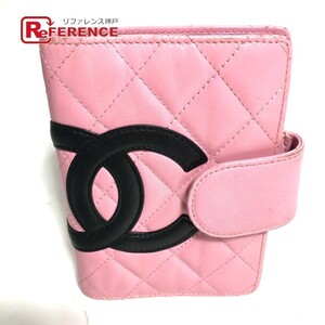 CHANEL シャネル A26727 CC ココマーク キルティング システム手帳 カンボンライン バイカラー 手帳カバー ピンク レディース【中古】