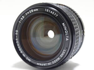 ■MINOLTA ミノルタ　MC W.ROKKOR-SG 28mm F3.5　現状渡し品