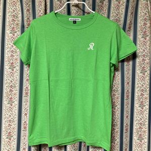 オゾンロックス Rロゴ刺繍 シンプル半袖Tシャツ チビT ライトグリーン